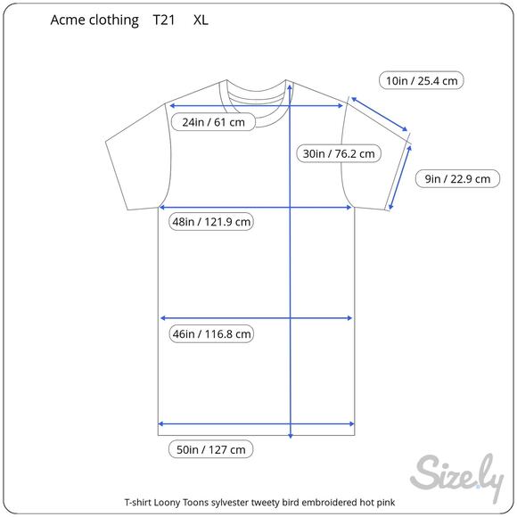T-shirt Loony Toons sylvester tweety bird embroidered hot pink - Picture 2 of 9